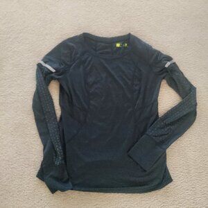 Xsersion M Mens Dry Fit Medium Slim L/S 100% Polyester Black GUC